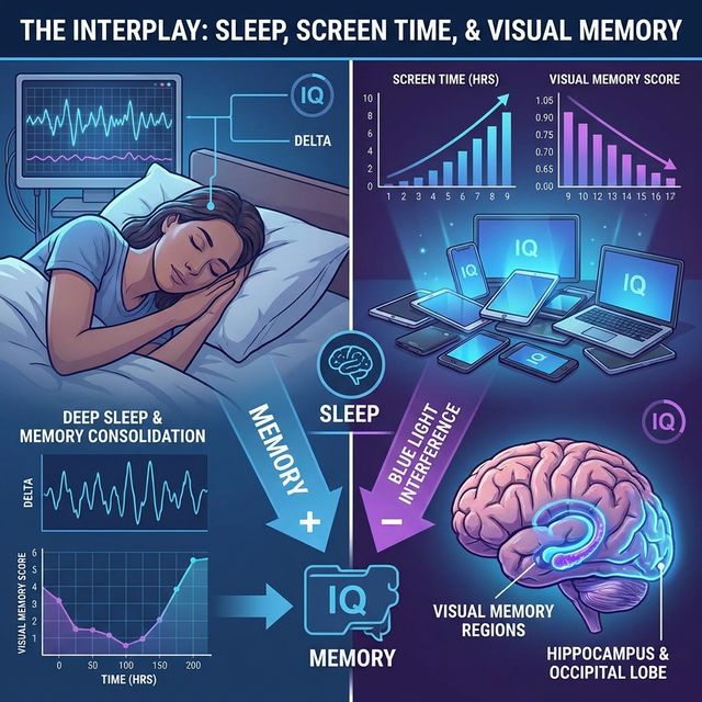 Influence of Sleep Time, Gadget Time, and IQ on Visual Memory